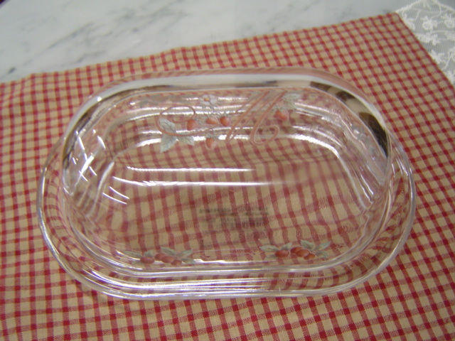 画像1: マニー　ロココ　ガラス　バターケース(旧色味)