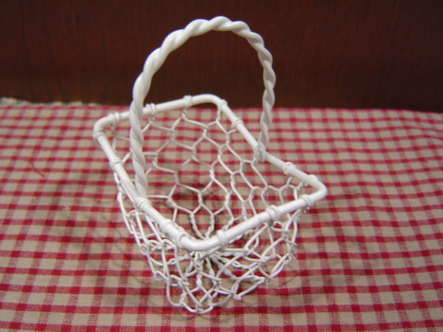 画像: マニー　ワイヤー　ミニミニバスケット (長方形) ホワイト B