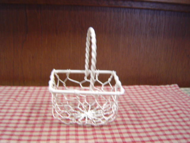 画像1: マニー　ワイヤー　ミニミニバスケット (長方形) ホワイト A