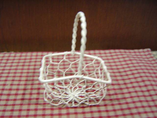 画像1: マニー　ワイヤー　ミニミニバスケット (長方形) ホワイト C