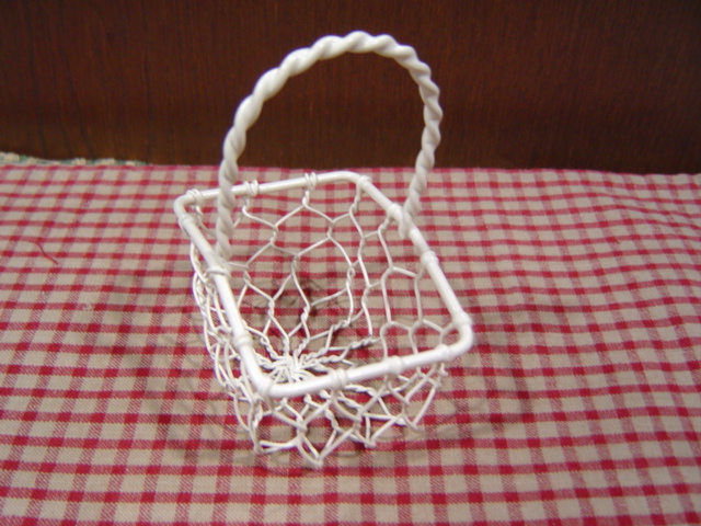 画像: マニー　ワイヤー　ミニミニバスケット (長方形) ホワイト C